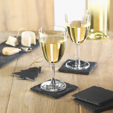 Logo trade promotional merchandise photo of: Slate coasters with EVA bottom