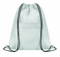 210D Polyester drawstring bag, White