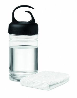 Logo trade advertising products image of: Cooling towel in PET bottle