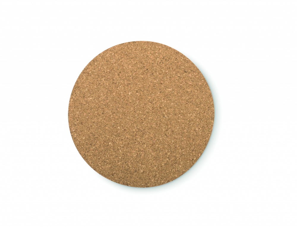 Logo trade business gifts image of: Round cork coaster