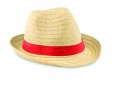 Paper straw hat, Red