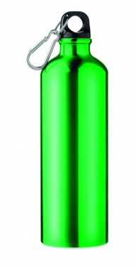 Logotrade advertising product image of: Single-walled 750 ml aluminum bottle with a carabiner and customizable printing