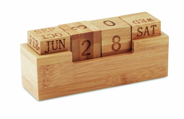 Logo trade promotional merchandise image of: Bamboo calendar