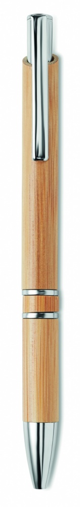 Logo trade promotional merchandise photo of: Bamboo automatic ball pen