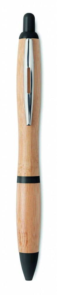 Logo trade corporate gift photo of: Ballpoint pen made of ABS and bamboo