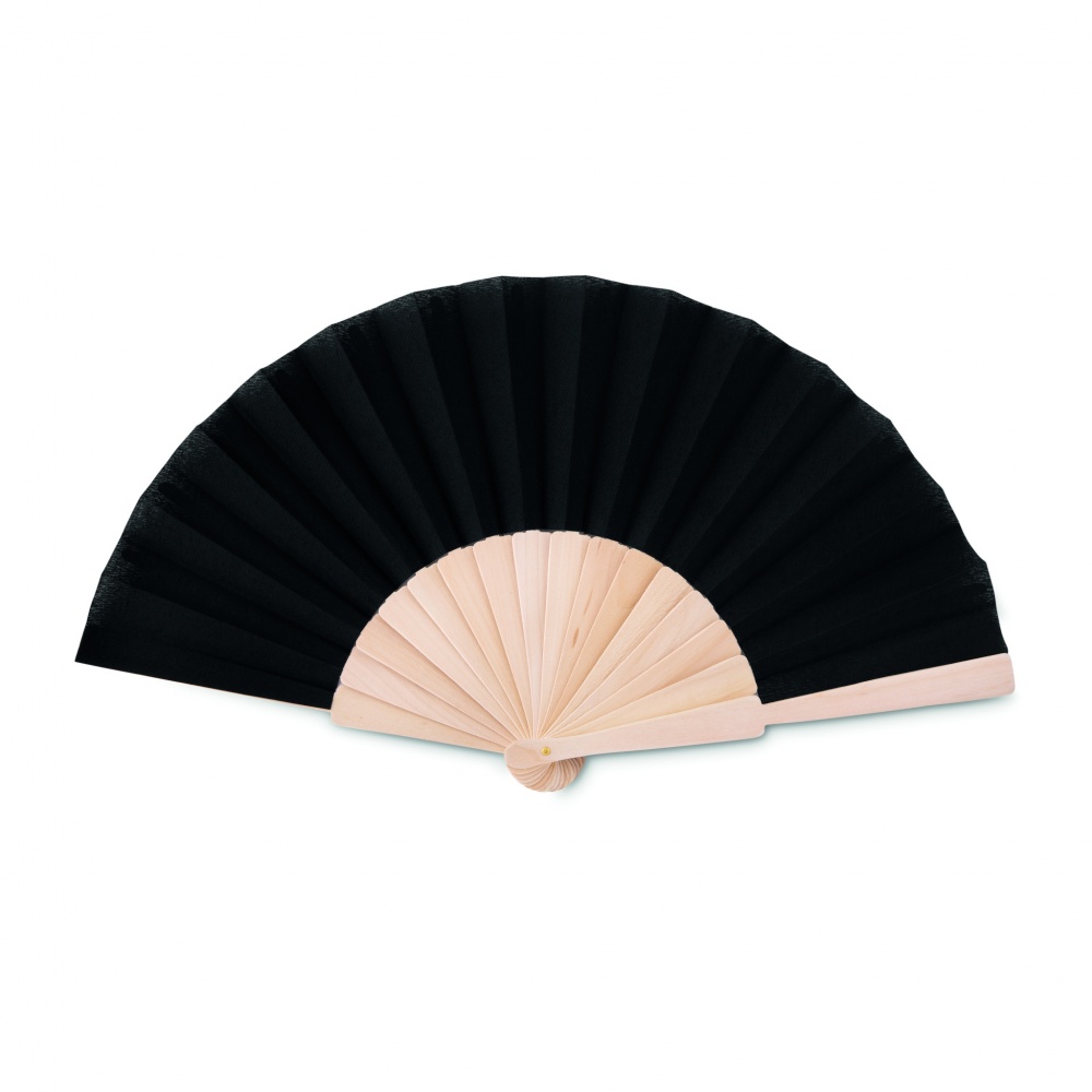 Logo trade promotional gifts picture of: Manual hand fan wood