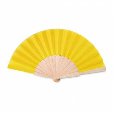 Logo trade advertising products picture of: Manual hand fan wood