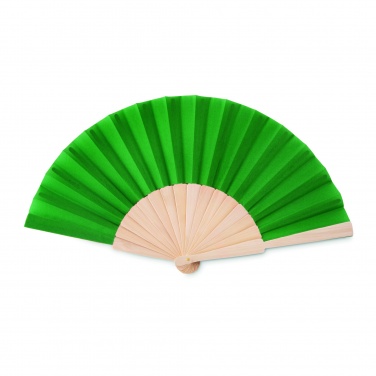 Logo trade promotional giveaways picture of: Manual hand fan wood