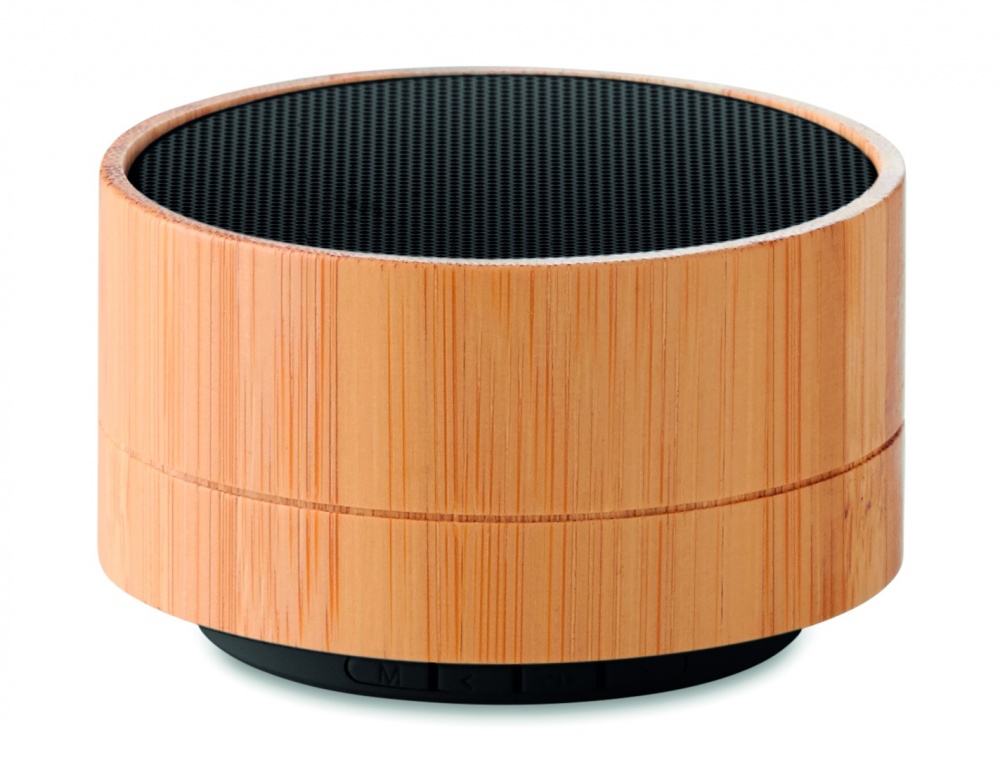 Logo trade promotional item photo of: 3W Bamboo wireless speaker