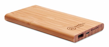 Logotrade business gift image of: Wireless power bank in bamboo