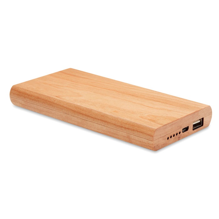 Logo trade promotional gift photo of: Power bank 4000 mAh Bamboo