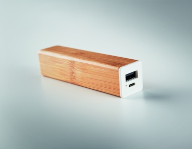 Logotrade promotional merchandise image of: Power bank bamboo 2200 mAh POWERBAM