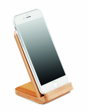 Logo trade promotional items picture of: Bamboo wireless charge stand5W