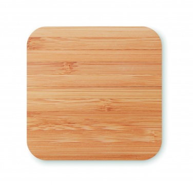 Logo trade advertising products picture of: Bamboo wireless charge pad 5W