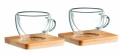 Set of 2 double wall espresso, Transparent