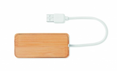 Logotrade advertising product image of: Bamboo USB 3 ports hub