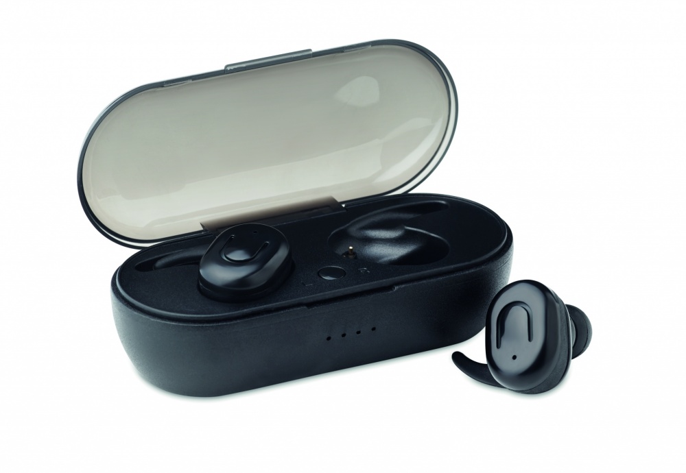 Logo trade promotional item photo of: TWS earbuds with charging box