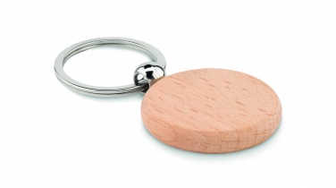 Logotrade promotional gift image of: Round wooden key ring Saldus