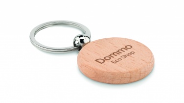 Logotrade business gift image of: Round wooden key ring