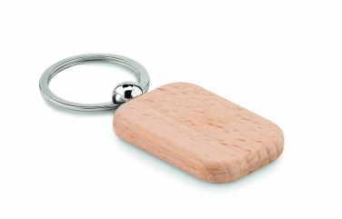 Logo trade advertising products picture of: Rectangular wooden key ring Bauska