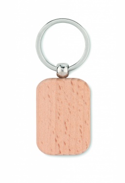 Logo trade promotional items image of: Rectangular wooden key ring Bauska