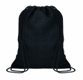 1200D heathered drawstring bag, Black