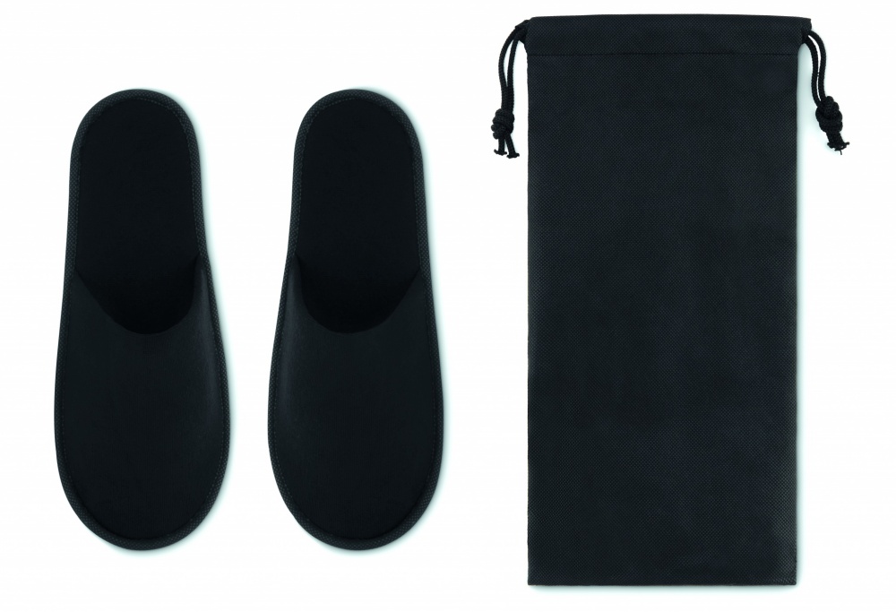 Logo trade promotional giveaway photo of: Pair of slippers in pouch