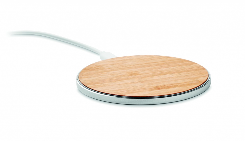 Logotrade promotional merchandise picture of: Bamboo wireless charger 10W DESPAD