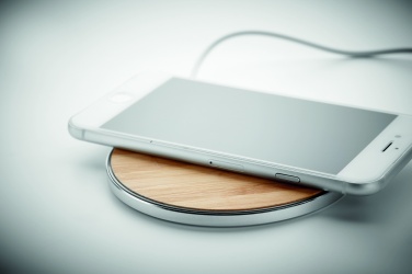 Logo trade promotional items image of: Bamboo wireless charger 10W DESPAD