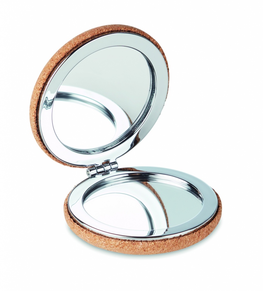 Logotrade corporate gift image of: Pocket mirror with cork cover