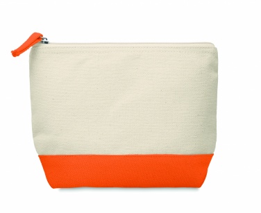 Logo trade promotional item photo of: Bicolour cotton cosmetic bag