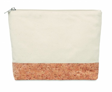 Logo trade promotional giveaway photo of: Cork & cotton cosmetic bag