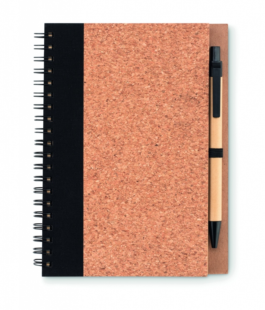 Logo trade advertising product photo of: Cork notebook with pen