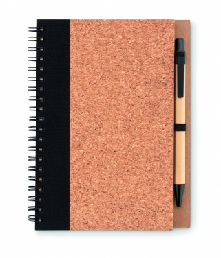 Logo trade promotional merchandise picture of: Cork notebook with pen