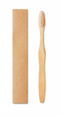 Logo trade corporate gifts picture of: Bamboo toothbrush in Kraft box