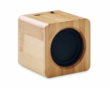 Logo trade promotional merchandise photo of: Bamboo wireless speaker