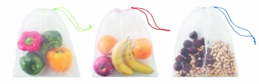 Logotrade promotional item picture of: Set of 3 RPET mesh food bags