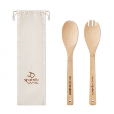 Logotrade business gifts photo of: Set bamboo utensils salad