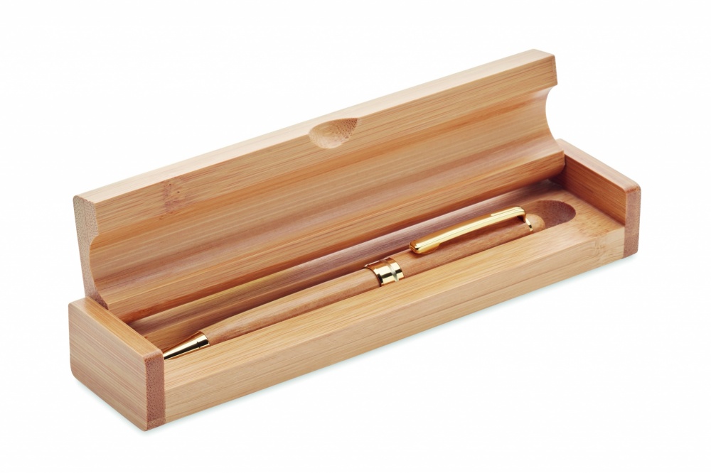 Logotrade corporate gift picture of: Bamboo twist ball pen in box