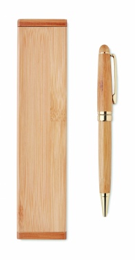 Logotrade promotional merchandise photo of: Bamboo twist ball pen in box