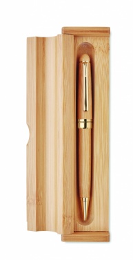 Logotrade business gift image of: Bamboo twist ball pen in box