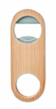 Logotrade business gift image of: Oval Bamboo bottle opener VALBAMPER