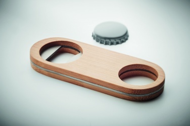 Logotrade promotional product image of: Oval Bamboo bottle opener VALBAMPER