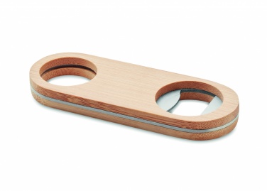 Logo trade corporate gifts image of: Oval Bamboo bottle opener