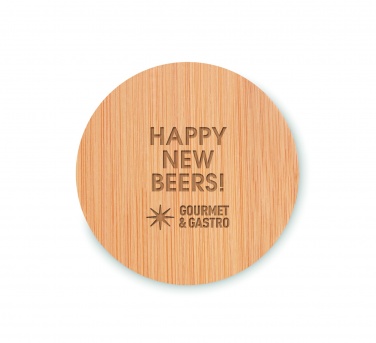 Logotrade promotional merchandise image of: Bamboo bottle opener/ coaster