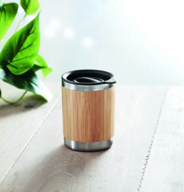 Logo trade promotional gifts image of: Tumbler in bamboo cover 250ml