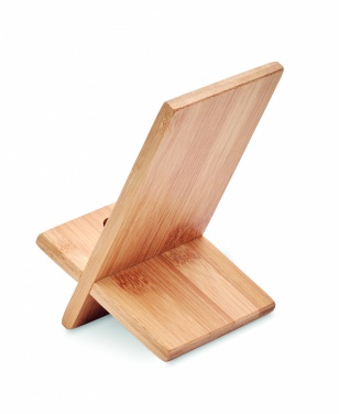 Logo trade advertising products picture of: Bamboo phone stand/ holder WHIPPY