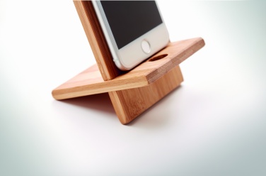 Logo trade advertising products image of: Bamboo phone stand/ holder