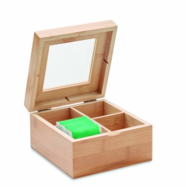 Logo trade business gift photo of: Bamboo tea box