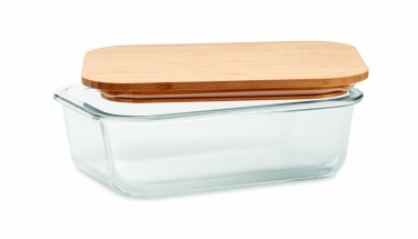 Logo trade corporate gift photo of: Glass lunchbox with bamboo lid